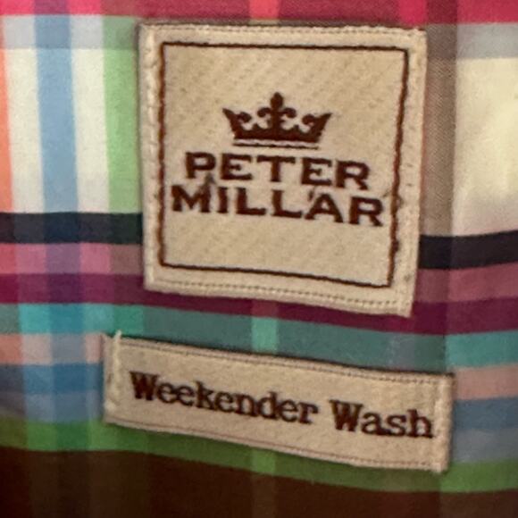Peter Millar Weekender Wash Plaid Button Down Shirt - Picture 7 of 8